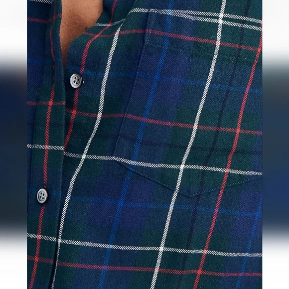 Madewell Flannel Oversized Ex-Boyfriend Button Down T-Shirt sz XXS - Picture 4 of 13